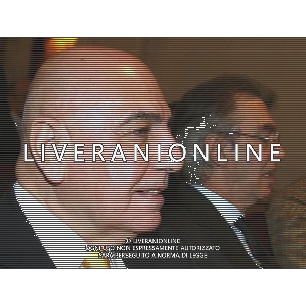 MILANO 13-12-2010 HOTEL PRINCIPE DI SAVOIA CALCIO LEGA CALCIO PREMIAZIONI ANNO CALCISTICO SERIE A TIM 2009-2010 NELLA FOTO MORATTI MASSIMO ADRIANO GALLIANI PH.FIOCHI/AG ALDO LIVERANI SAS *** Local Caption *** 