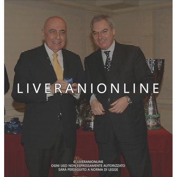 MILANO 13-12-2010 HOTEL PRINCIPE DI SAVOIA CALCIO LEGA CALCIO PREMIAZIONI ANNO CALCISTICO SERIE A TIM 2009-2010 NELLA FOTO ADRIANO GALLIANI MAURIZIO BERETTA PH.FIOCHI/AG ALDO LIVERANI SAS