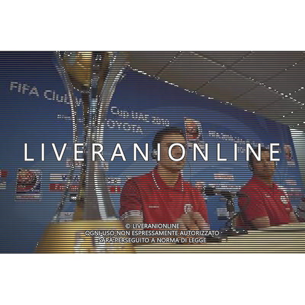 20101211: ABU DHABI, UNITED ARAB EMIRATES - Internacional Porto Alegre coach Celso Roth and captain Bolivar give a press conference during the FIFA Club World Cup 2010. In picture: player Bolivar (L) and coach Celso Roth (R). PHOTO: CITYFILES/NEWSPIX.PL ZJEDNOCZONE EMIRATY ARABSKIE KLUBOWE MISTRZOSTWA SWIATA PILKA NOZNA PORTUGAL,BRAZIL,SPAIN,GERMANY,FRANCE,UK OUT !!! Newspix.pl /Agenzia Aldo Liverani Sas - ITALY ONLY - I giocatori dell\' International Porto Alegre ad ABU DHABI, negli Emirati Arabi Uniti per partecipare al FIFA World Cup 2010, Mondiale per Club, Coppa Intercontinentale 13/12/2010 *** Local Caption *** www.newspix.pl mail us: info@newspix.pl call us: 0048 022 23 22 222 --- Polish Picture Agency by Ringier Axel Springer Poland