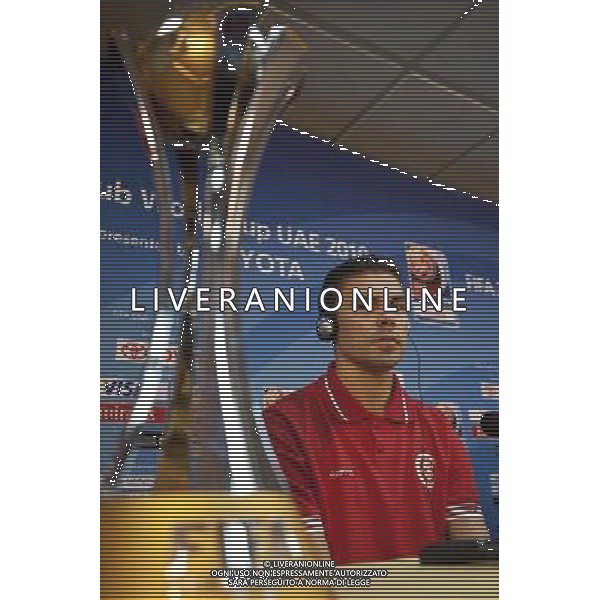 20101211: ABU DHABI, UNITED ARAB EMIRATES - Internacional Porto Alegre coach Celso Roth and captain Bolivar give a press conference during the FIFA Club World Cup 2010. In picture: player Bolivar. PHOTO: CITYFILES/NEWSPIX.PL ZJEDNOCZONE EMIRATY ARABSKIE KLUBOWE MISTRZOSTWA SWIATA PILKA NOZNA PORTUGAL,BRAZIL,SPAIN,GERMANY,FRANCE,UK OUT !!! --- Newspix.pl /Agenzia Aldo Liverani Sas - ITALY ONLY - I giocatori dell\' International Porto Alegre ad ABU DHABI, negli Emirati Arabi Uniti per partecipare al FIFA World Cup 2010, Mondiale per Club, Coppa Intercontinentale 13/12/2010 *** Local Caption *** www.newspix.pl mail us: info@newspix.pl call us: 0048 022 23 22 222 --- Polish Picture Agency by Ringier Axel Springer Poland