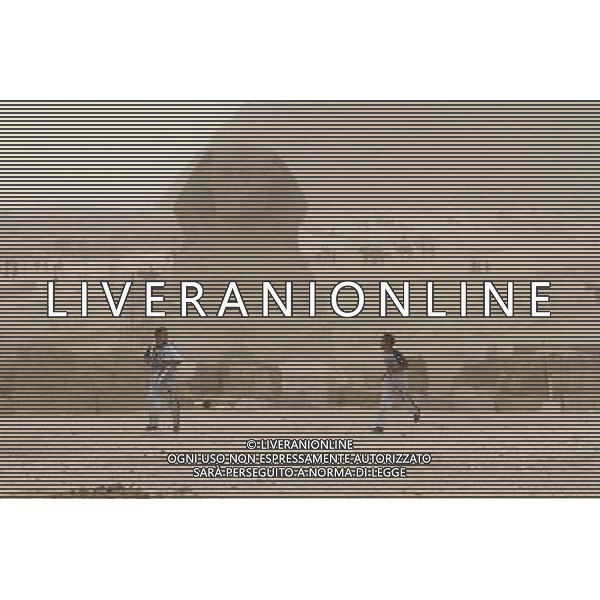 (101212) -- CAIRO, Dec. 12, 2010 () -- Two boys pass through a dust at the site of the great pyramids and Sphinx in Cairo, capital of Egypt, Dec. 12, 2010. (/Nasser Nouri) (zw) AG. ALDO LIVERANI SAS ITALY ONLY