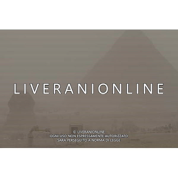 (101212) -- CAIRO, Dec. 12, 2010 () -- Tourists pass through a dust storm at the site of the great pyramids and Sphinx in Cairo, capital of Egypt, Dec. 12, 2010. (/Nasser Nouri) (zw) AG. ALDO LIVERANI SAS ITALY ONLY