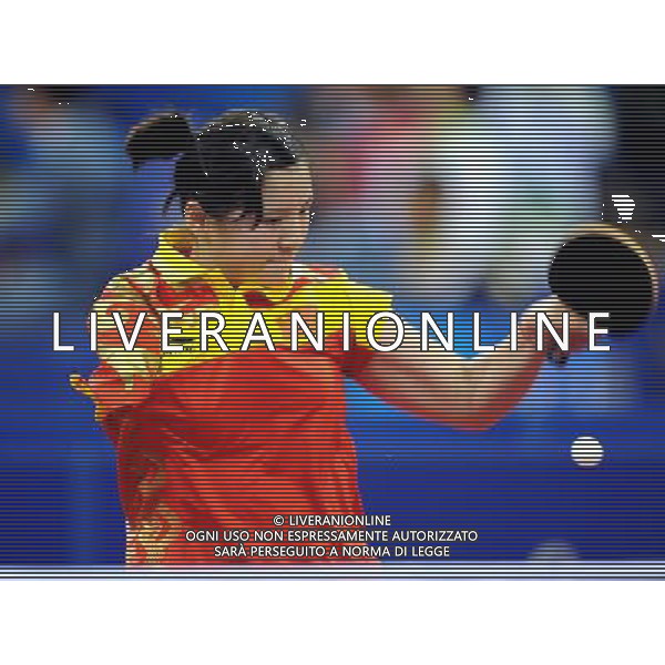 (101214) -- GUANGZHOU, Dec. 14, 2010 () -- Zhou Difen of China competes during the group B match 7 of the women\'s singles TT 10 of the table tennis competition against Nguyen Thi Hoa Phuong of Vietnam at the Guangzhou 2010 Asian Para Games in Guangzhou, south China\'s Guangdong Province, Dec. 14, 2010. Zhou Difen won 3-0. (/Xu Yu) AG. ALDO LIVERANI SAS ITALY ONLY