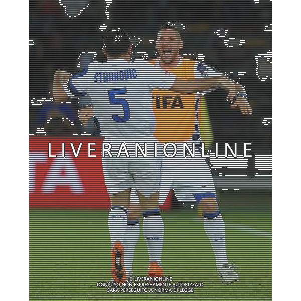 FIFA Club World Cup UAE 2010 Match #5 Abu Dhabi (Emirati Arabi) Zayed Sports City - 15.12.2010 Seongnam Ilhwa FC- FC Inter Nella Foto:stankovic esulta con materazzi /Ph.Vitez-Ag. Aldo Liverani