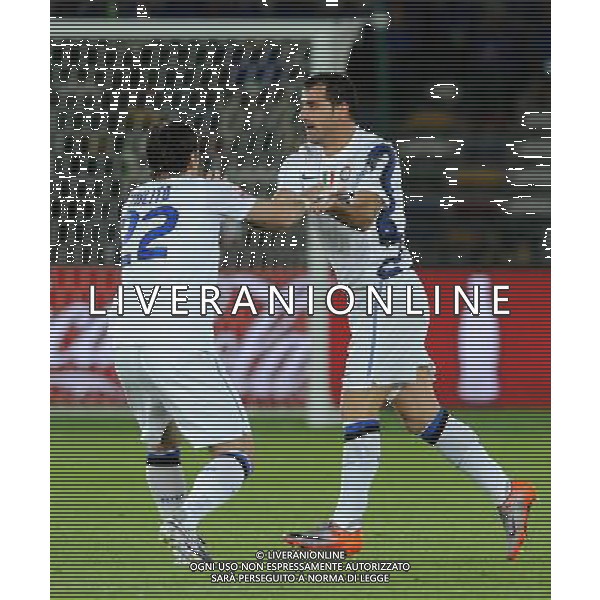 FIFA Club World Cup UAE 2010 Match #5 Abu Dhabi (Emirati Arabi) Zayed Sports City - 15.12.2010 Seongnam Ilhwa FC- FC Inter Nella Foto:stankovic esulta con milito /Ph.Vitez-Ag. Aldo Liverani