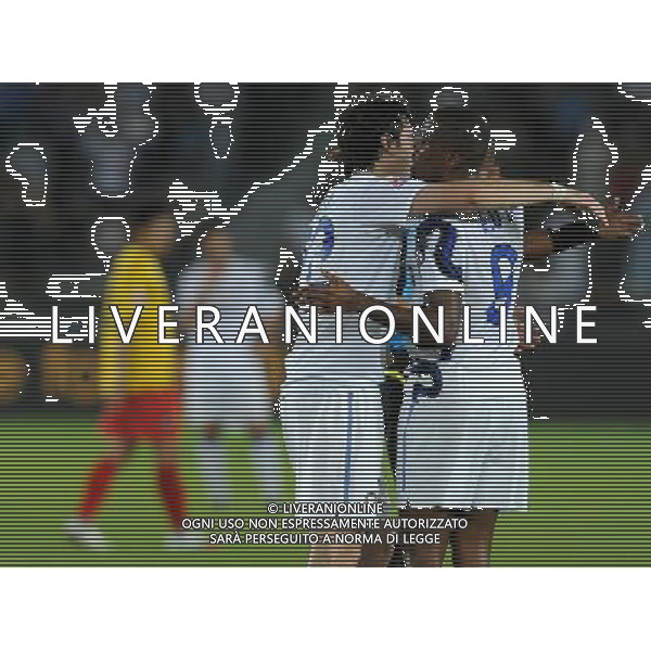 FIFA Club World Cup UAE 2010 Match #5 Abu Dhabi (Emirati Arabi) Zayed Sports City - 15.12.2010 Seongnam Ilhwa FC- FC Inter Nella Foto:milito esulta con eto\'o /Ph.Vitez-Ag. Aldo Liverani