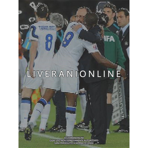 FIFA Club World Cup UAE 2010 Match #5 Abu Dhabi (Emirati Arabi) Zayed Sports City - 15.12.2010 Seongnam Ilhwa FC- FC Inter Nella Foto:Samuel ETO\'O-Rafael BENITEZ /Ph.Vitez-Ag. Aldo Liverani