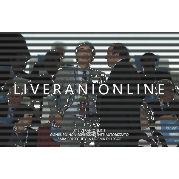 FIFA Club World Cup UAE 2010 Match #5 Abu Dhabi (Emirati Arabi) Zayed Sports City - 15.12.2010 Seongnam Ilhwa FC- FC Inter Nella Foto:Massimo MORATTI-Michel PLATINI /Ph.Vitez-Ag. Aldo Liverani