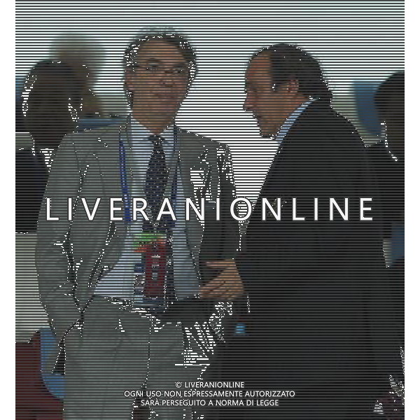 FIFA Club World Cup UAE 2010 Match #5 Abu Dhabi (Emirati Arabi) Zayed Sports City - 15.12.2010 Seongnam Ilhwa FC- FC Inter Nella Foto:Massimo MORATTI-Michel PLATINI /Ph.Vitez-Ag. Aldo Liverani