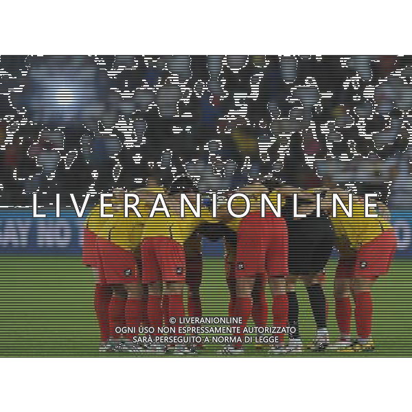 FIFA Club World Cup UAE 2010 Match #5 Abu Dhabi (Emirati Arabi) Zayed Sports City - 15.12.2010 Seongnam Ilhwa FC- FC Inter Nella Foto:Seongnam Gruppo prima del fischio iniziale-gruppo /Ph.Vitez-Ag. Aldo Liverani