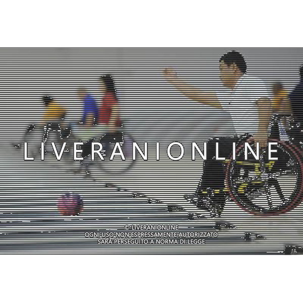 (101215) -- GUANGZHOU, Dec. 15, 2010 () -- Gold medalist Park Jae-Chul of South Korea competes during the tenpin bowling singles TPB8 final at the Guangzhou 2010 Asian Para Games in Guangzhou, south China\'s Guangdong Province, Dec. 15, 2010. (/Yue Yuewei) AG. ALDO LIVERANI SAS ITALY ONLY