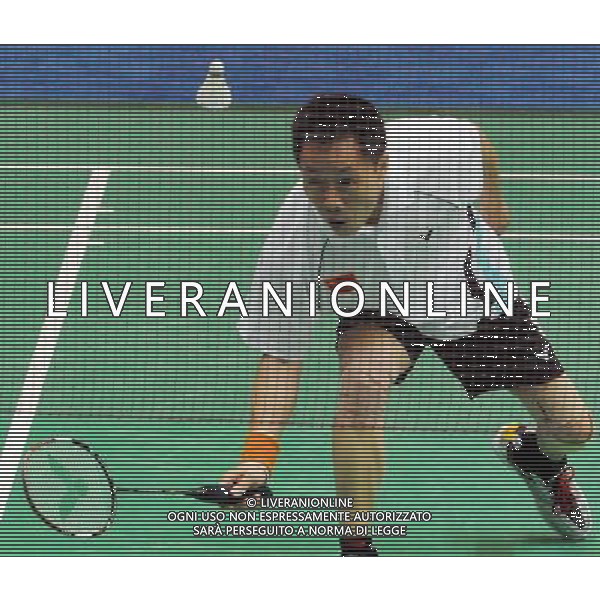 (101215) -- GUANGZHOU, Dec. 15, 2010 () -- China\'s Tian Shiwei competes during the men\'s singles BMSTL1 final of badminton competition against Vietnam\'s Hoang Pham Thang at the Guangzhou 2010 Asian Para Games in Guangzhou, south China\'s Guangdong Province, Dec. 15, 2010. Tian Shiwei lost 0-2 to win the silver. (/Wang Song) AG. ALDO LIVERANI SAS ITALY ONLY