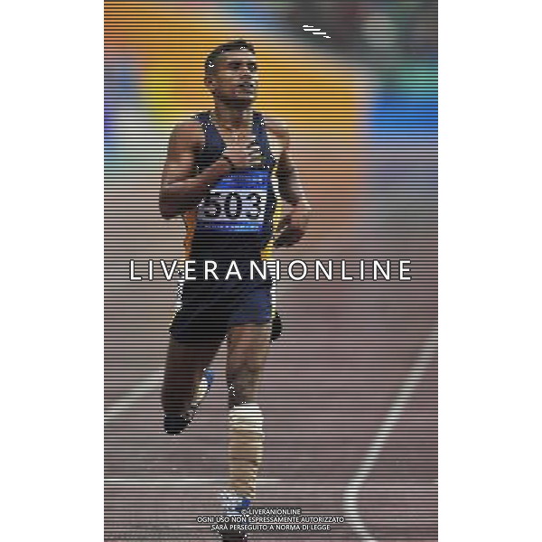 (101215) -- GUANGZHOU, Dec. 15, 2010 () -- Sri Lanka\'s Upali Abekoon Mudiyanselage crosses the finishing line during the men\'s 400m T44 semifinal of athletics competition at the Guangzhou 2010 Asian Para Games in Guangzhou, south China\'s Guangdong Province, Dec. 15, 2010. Upali Abekoon Mudiyanselage entered the final with 1 minute and 2.19 seconds. (/Chen Yehua) AG. ALDO LIVERANI SAS ITALY ONLY