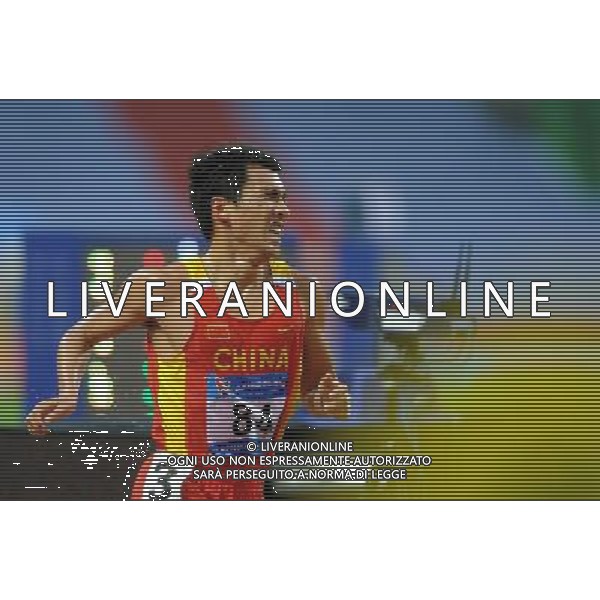 (101215) -- GUANGZHOU, Dec. 15, 2010 () -- China\'s Qi Shun competes during the men\'s 5000m T12 final of athletics competition at the Guangzhou 2010 Asian Para Games in Guangzhou, south China\'s Guangdong Province, Dec. 15, 2010. Qi Shun won the gold with 15 minutes and 54.01 seconds. (/Ren Junchuan) AG. ALDO LIVERANI SAS ITALY ONLY