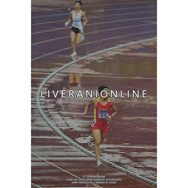 (101215) -- GUANGZHOU, Dec. 15, 2010 () -- China\'s Qi Shun (below) competes during the men\'s 5000m T12 final of athletics competition at the Guangzhou 2010 Asian Para Games in Guangzhou, south China\'s Guangdong Province, Dec. 15, 2010. Qi Shun won the gold with 15 minutes and 54.01 seconds. (/Chen Yehua) AG. ALDO LIVERANI SAS ITALY ONLY