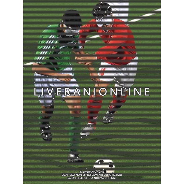 (101215) -- GUANGZHOU, Dec. 15, 2010 () -- Iran\'s Shah Hosseini Ardekani (L) vies with South Korea\'s Jang Yeongjun during the preliminary of men\'s football 5-a-side competition at the Guangzhou 2010 Asian Para Games in Guangzhou, south China\'s Guangdong Province, Dec. 15, 2010. Iran won 2-0. (/Wang Song) AG. ALDO LIVERANI SAS ITALY ONLY
