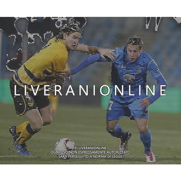 Getafe\'s Adrian Sardinero (r) and BSC Young Boys\' Alain Nef during UEFA Europe League match.December 16,2010. (ALTERPHOTOS/Acero) AG. ALDO LIVERANI SAS ITALY ONLY