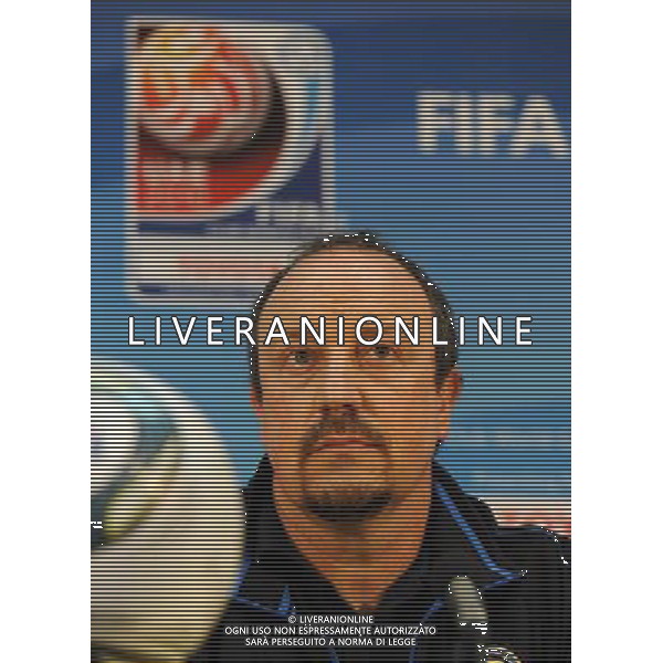 FIFA Club World Cup UAE 2010 Conferenza Stampa Abu Dhabi (Emirati Arabi) Zayed Sports City - 17.12.2010 Conferenza Stampa Nella Foto: Conferenza Stampa Rafael Benitez, Javier Zanetti,Luis Figo,Esteban Cambiasso /Ph.Vitez-Ag. Aldo Liverani