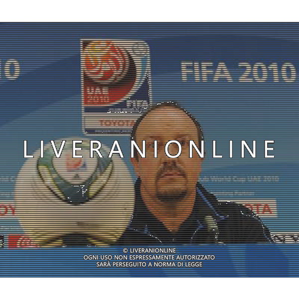 FIFA Club World Cup UAE 2010 Conferenza Stampa Abu Dhabi (Emirati Arabi) Zayed Sports City - 17.12.2010 Conferenza Stampa Nella Foto: Conferenza Stampa Rafael Benitez, Javier Zanetti,Luis Figo,Esteban Cambiasso /Ph.Vitez-Ag. Aldo Liverani