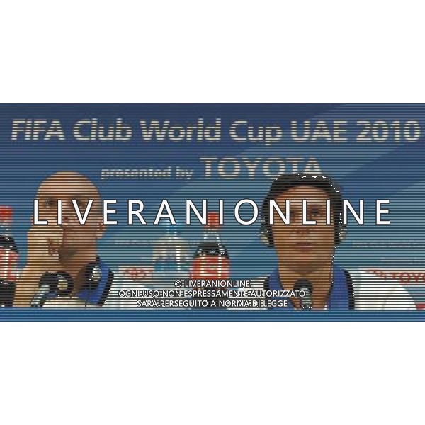 FIFA Club World Cup UAE 2010 Conferenza Stampa Abu Dhabi (Emirati Arabi) Zayed Sports City - 17.12.2010 Conferenza Stampa Nella Foto: Conferenza Stampa Rafael Benitez, Javier Zanetti,Luis Figo,Esteban Cambiasso /Ph.Vitez-Ag. Aldo Liverani