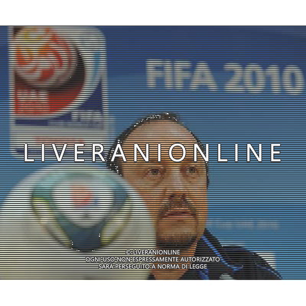 FIFA Club World Cup UAE 2010 Conferenza Stampa Abu Dhabi (Emirati Arabi) Zayed Sports City - 17.12.2010 Conferenza Stampa Nella Foto: Conferenza Stampa Rafael Benitez, Javier Zanetti,Luis Figo,Esteban Cambiasso /Ph.Vitez-Ag. Aldo Liverani