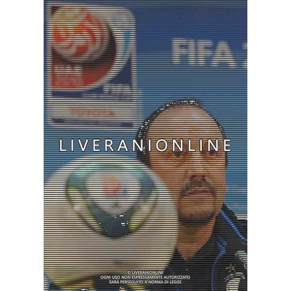 FIFA Club World Cup UAE 2010 Conferenza Stampa Abu Dhabi (Emirati Arabi) Zayed Sports City - 17.12.2010 Conferenza Stampa Nella Foto: Conferenza Stampa Rafael Benitez, Javier Zanetti,Luis Figo,Esteban Cambiasso /Ph.Vitez-Ag. Aldo Liverani