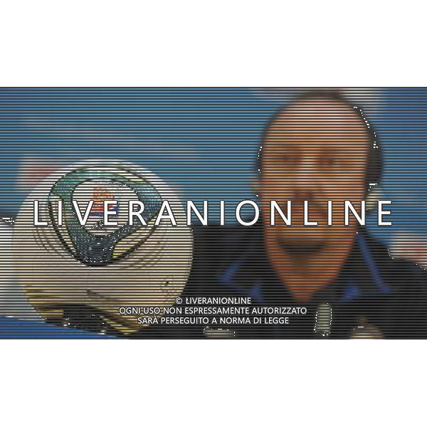 FIFA Club World Cup UAE 2010 Conferenza Stampa Abu Dhabi (Emirati Arabi) Zayed Sports City - 17.12.2010 Conferenza Stampa Nella Foto: Conferenza Stampa Rafael Benitez, Javier Zanetti,Luis Figo,Esteban Cambiasso /Ph.Vitez-Ag. Aldo Liverani