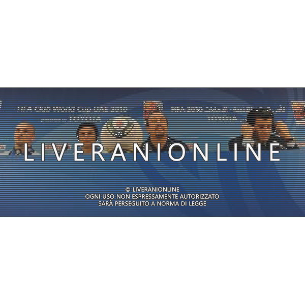 FIFA Club World Cup UAE 2010 Conferenza Stampa Abu Dhabi (Emirati Arabi) Zayed Sports City - 17.12.2010 Conferenza Stampa Nella Foto: Conferenza Stampa Rafael Benitez, Javier Zanetti,Luis Figo,Esteban Cambiasso /Ph.Vitez-Ag. Aldo Liverani