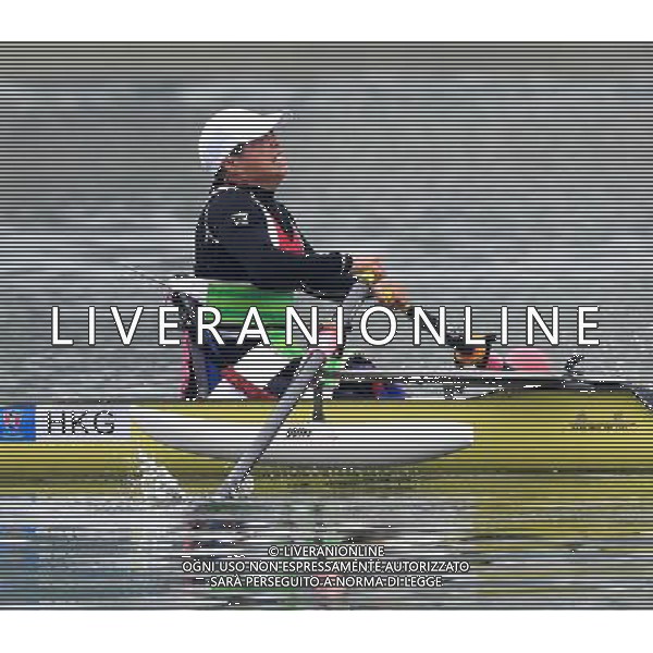 (101213) -- GUANGZHOU, Dec. 13, 2010 () -- Cho Ping of Hong Kong of China competes during the AS women\'s single sculls heat at the Guangzhou 2010 Asian Para Games in Guangzhou, south China\'s Guangdong Province, Dec. 13, 2010. (/Xu Yu) AG. ALDO LIVERANI SAS ITALY ONLY