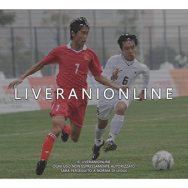 (101213) -- GUANGZHOU, Dec. 13, 2010 () -- Lin Congchang (L) of China vies with Kang Seungnam of South Korea during the men\'s football 7-a-side first round match at the Guangzhou 2010 Asian Para Games in Guangzhou, south China\'s Guangdong Province, Dec. 13, 2010. (/Han Chuanhao) AG. ALDO LIVERANI SAS ITALY ONLY