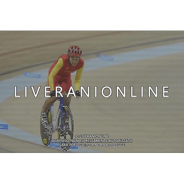 (101213) -- GUANGZHOU, Dec. 13, 2010 () -- Zhou Jufang of China competes during the mixed C1-5, M1KM\'W500M time trial final of cycling track competition at the Guangzhou 2010 Asian Para Games in Guangzhou, south China\'s Guangdong Province, on Dec. 13, 2010. Zhou Jufang won the gold with 1 minute and 8.348 seconds. (/Lu Hanxin) AG. ALDO LIVERANI SAS ITALY ONLY