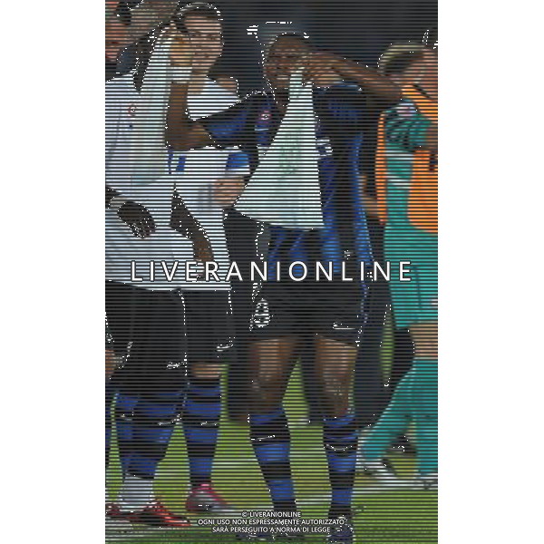 FIFA Club World Cup UAE 2010 Finale 1Á-2Á Posto Abu Dhabi (Emirati Arabi) Zayed Sports City - 18.12.2010 TP Mazembe Englebert-FC Inter Nella Foto:esultanza di samuel eto\'o dopo il gol /Ph.Vitez-Ag. Aldo Liverani
