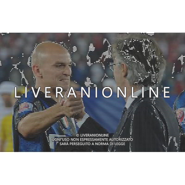 FIFA Club World Cup UAE 2010 Finale 1¡-2¡ Posto Abu Dhabi (Emirati Arabi) Zayed Sports City - 18.12.2010 TP Mazembe Englebert-FC Inter Nella Foto:cambiasso moratti /Ph.Vitez-Ag. Aldo Liverani