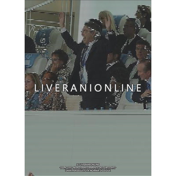 FIFA Club World Cup UAE 2010 Finale 1¡-2¡ Posto Abu Dhabi (Emirati Arabi) Zayed Sports City - 18.12.2010 TP Mazembe Englebert-FC Inter Nella Foto: massimo moratti esulta al fischio finale /Ph.Vitez-Ag. Aldo Liverani