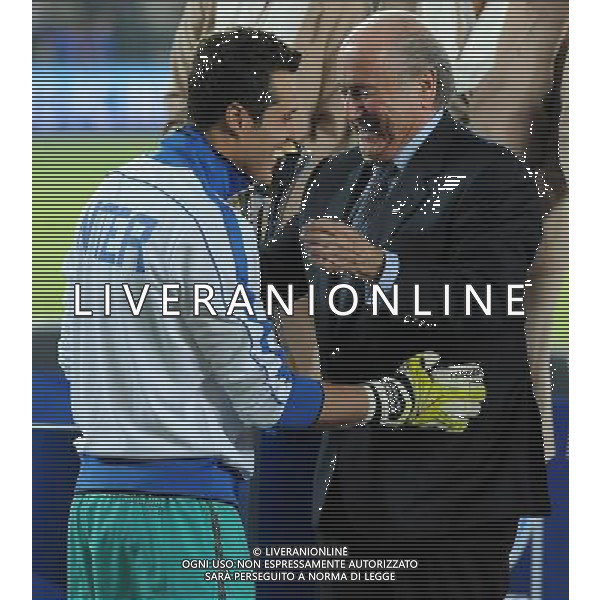 FIFA Club World Cup UAE 2010 Finale 1¡-2¡ Posto Abu Dhabi (Emirati Arabi) Zayed Sports City - 18.12.2010 TP Mazembe Englebert-FC Inter Nella Foto:Julio Cesar-Joseph Blatter /Ph.Vitez-Ag. Aldo Liverani