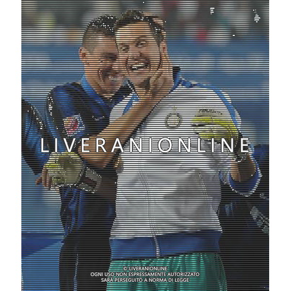 FIFA Club World Cup UAE 2010 Finale 1¡-2¡ Posto Abu Dhabi (Emirati Arabi) Zayed Sports City - 18.12.2010 TP Mazembe Englebert-FC Inter Nella Foto:Julio Cesar-Lucio /Ph.Vitez-Ag. Aldo Liverani