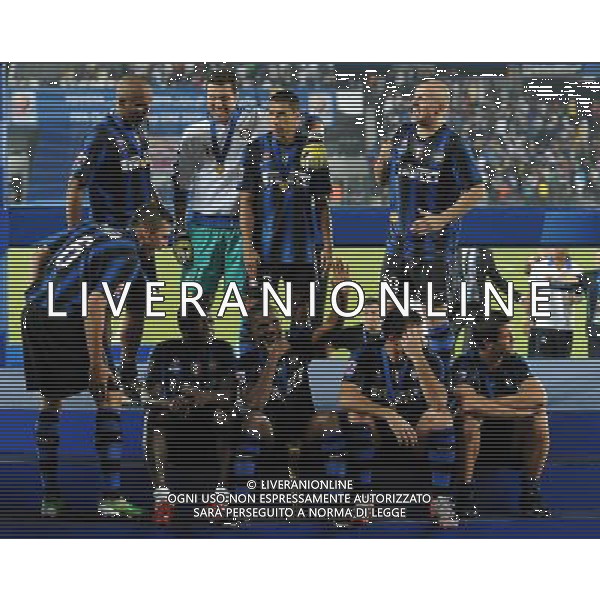 FIFA Club World Cup UAE 2010 Finale 1¡-2¡ Posto Abu Dhabi (Emirati Arabi) Zayed Sports City - 18.12.2010 TP Mazembe Englebert-FC Inter Nella Foto:Maicon-Julio Cesar-Ivan Ramiro Cordoba-Esteban Cambiasso-Lucio-Samuel Eto\'o-Sulley Muntari /Ph.Vitez-Ag. Aldo Liverani