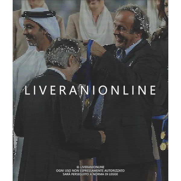 FIFA Club World Cup UAE 2010 Finale 1¡-2¡ Posto Abu Dhabi (Emirati Arabi) Zayed Sports City - 18.12.2010 TP Mazembe Englebert-FC Inter Nella Foto:Massimo Moratti-Michel Platini /Ph.Vitez-Ag. Aldo Liverani