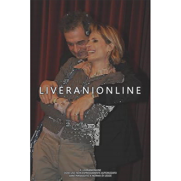 MILANO 10/1/2011 TEATRO MANZONI VIA MANZONI PRESENTAZIONE DELLO SPETTACOLO TEATRALE: \'IL CATALOGO\' NELLA FOTO ISABELLA FERRARI ED ENNIO FANTASTICHINI FOTO ROMANO/AG ALDO LIVERANI