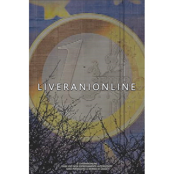 11/01/2011 economia L\'immagine delle monete di un euro, sul muro della sede della Commissione europea a Bruxelles ©photoshot/AG ALDO LIVERANI SAS/ITALY ONLY *** Local Caption *** .