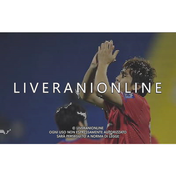 (110110) -- DOHA, Jan. 10, 2011 (Xinhua) -- South Korean player Koo Ja Cheol celebrates after he scores during the soccer match in Group C of the Asian Cup between South Korea and Bahrain in Doha, capital of Qatar, Jan. 10, 2011. South Korea won 2-1. (Xinhua/Tao Xiyi) (wjd) COPPA D\' ASIA 2011 GRUPPO C COREA DEL SUD VS BAHRAIN AG. ALDO LIVERANI SAS ITALY ONLY *** Local Caption ***