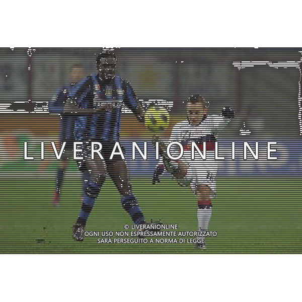 Inter - Genoa Coppa Italia Tim Cup 12/01/2011 nella foto rafinha e mariga ©luzzani/Agenzia Aldo Liverani Sas