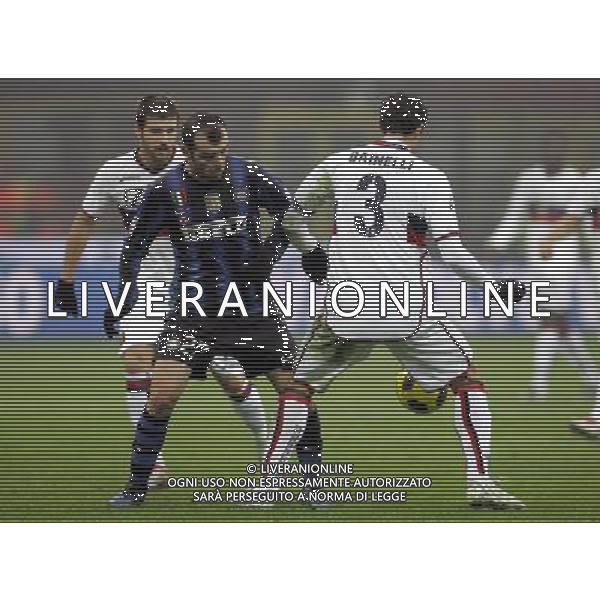 Inter - Genoa Coppa Italia Tim Cup 12/01/2011 nella foto goran pandev e dainelli dario ©luzzani/Agenzia Aldo Liverani Sas