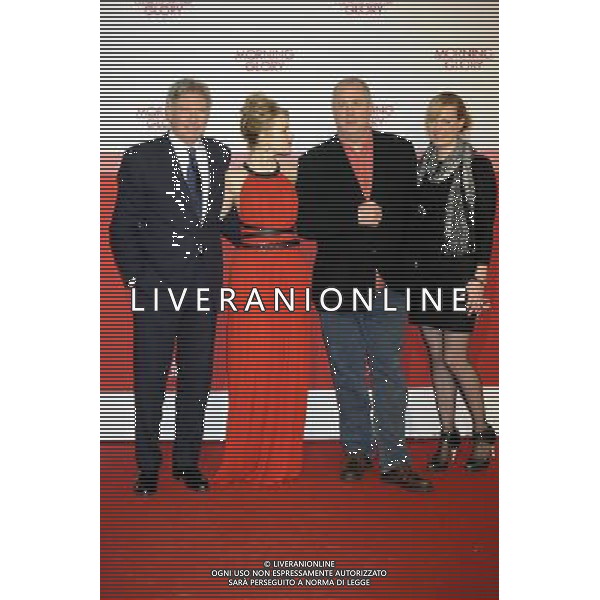 Actors Harrison Ford, Rachel McAdams, director Roger Michell and producer Sherryl Clark attends the Germany premiere of \'Morning Glory\' at CineStar am Potsdamer Platz, Berlin BERLINO PREMIER FILM FOTO. FUTURE IMAGE/NEWSPIX/ALDO LIVERANI SAS - ITALY ONLY *** Local Caption *** .