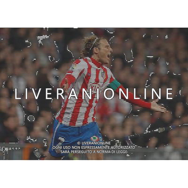 Atletico de Madrid\'s Diego Forlan celebrates goal during Spanish King\'s Cup match.January 13,2011. (ALTERPHOTOS/Acero) AG ALDO LIVERANI ONLY ITALY