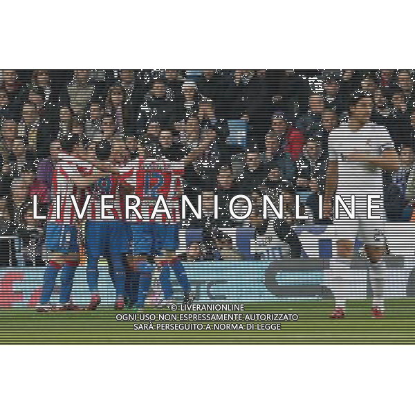 Atletico de Madrid\'s Diego Forlan goal during spanish cup match on January 13th 2011. Photo: Cesar Cebolla / ALFAQUI AG ALDO LIVERANI ONLY ITALY