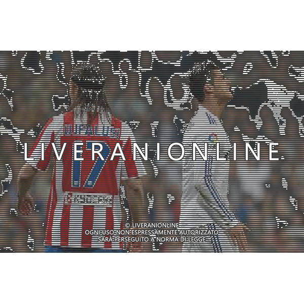 Atletico de Madrid\'s Tomas Ujfalusi and Real Madrid\'s Cristiano Ronaldo during spanish cup match on January 13th 2011. Photo: Cesar Cebolla / ALFAQUI AG ALDO LIVERANI ONLY ITALY