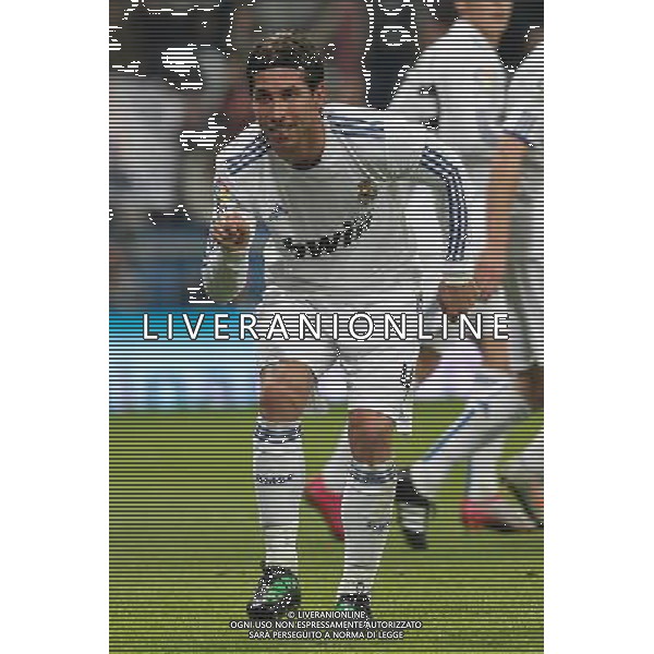Real Madrid\'s Sergio Ramos scores during spanish cup match on January 13th 2011. Photo: Cesar Cebolla / ALFAQUI AG ALDO LIVERANI ONLY ITALY