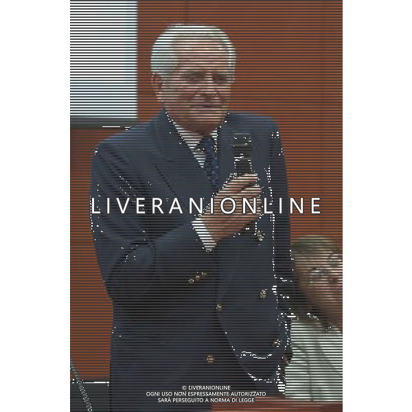 MILANO 20/5/2003 CORRIERE DELLA SERA SALA MONTANELLI VIA SOLFERINO, 26 PRESENTAZIONE DEL LIBRO DI GIAMPIERO BONIPERERTI: \'UNA VITA A TESTA ALTA\' NELLA FOTO GIAMPIERO BONIPERTI FOTO MARIO ROMANO/AG. ALDO LIVERANI