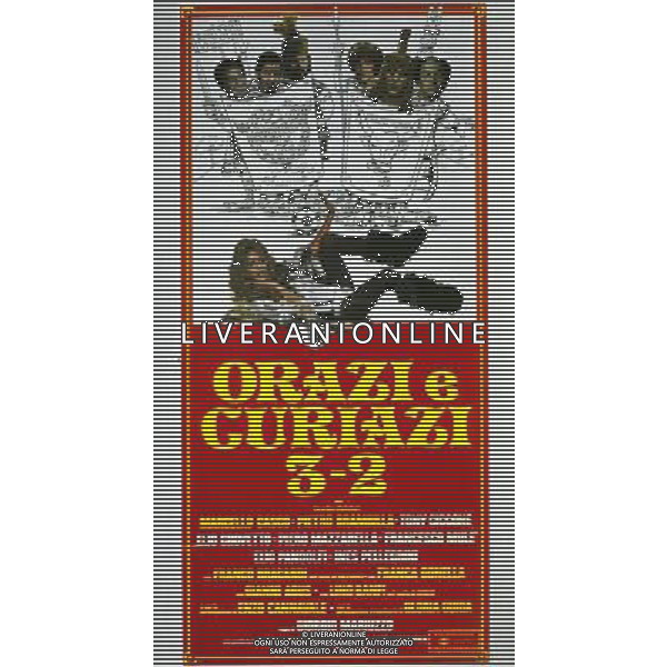 FILMÒORAZI E CURIAZI 3-2Ò 1977 NELLA FOTO LOCANDINA AG ALDO LIVERANI